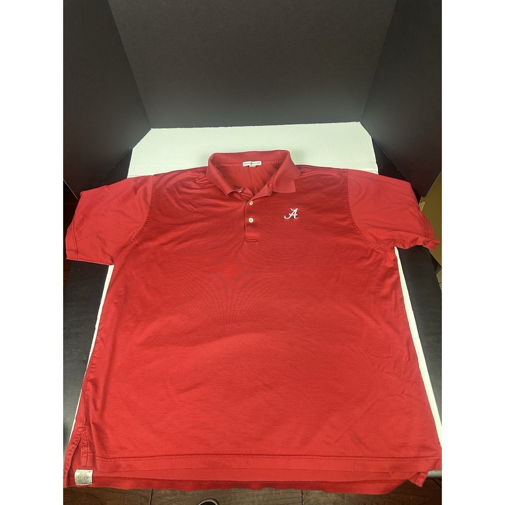 Peter Millar Men Polo Shirt Alabama Golf Crimson Red XXL See Pics For Condition